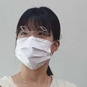 안경테 동글이 로즈골드 철테 안경 여자뿔테