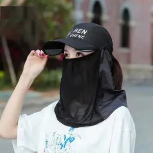 스포츠모자 확장가능한 선바이저 통기성 2 in 1 메쉬 넥워머 볼캡