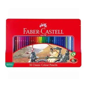 파버카스텔 유성색연필 36색 틴케이스 115846 적색케이스 박스(32개입) (WFKGMUZ)
