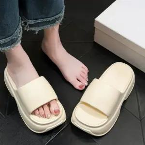 여성 슬리퍼 베이직 무지 플랫폼 발편한 굽슬리퍼 2켤 (WFHLU11)