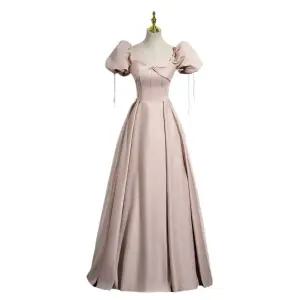 연핑크 롱 드레스 무대 성인식 예술고 응시용 프랑스