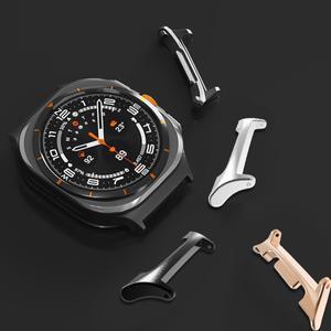 삼성호환 갤럭시 호환 시계 8/8 용 2pCS/듀얼 22mm 어댑터 울트라 2 스마트 워치 액세서리 클래식 금속 커