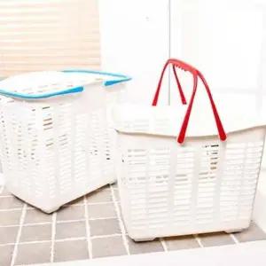 사각 세탁 바구니 대형 색상 랜덤 세탁물 수거함 다용도 수거