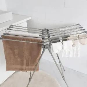 고품질 접이식 보관편리 스텐 튼튼한 빨래건조대 양날개 소형 (WFKJISD)