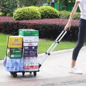 이동식 손수레 접이식 쇼핑 카트 확장형 수레 택배 운반 (WFKJQKN)