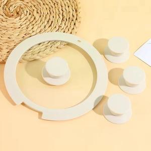 냄비 용 분리형 유리 실리콘 플랫 뚜껑 커버 주방 액세서리 조리기구 쌓을 수있는 냄비 뚜껑 교체 부품