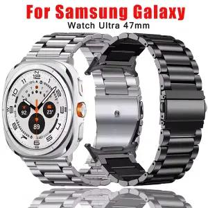 새로운 스테인리스 스틸 스트랩 삼성 갤럭시 워치 8 울트라 47mm 메탈 브레이슬릿 삼성 워치 7 울트라 47mm