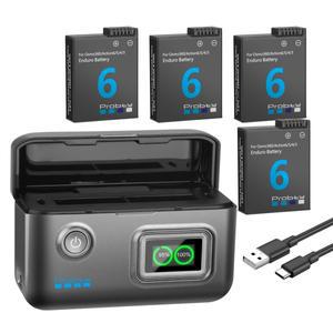 DJI호환 오스모 액션 6  5 프로  4/3 배터리 2200mAh 및 360 액세서리용 고속 충전기