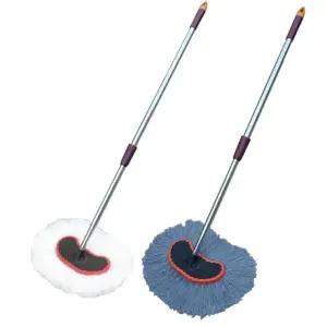 차량용 대형 트럭세차 세차솔 자동차밀대 2m 밀크 실크 브러시+예비 헤드