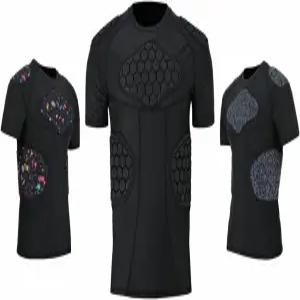 럭비 야구 소프트볼과 축구를 위한 남자 축구 패딩 리브 프로텍터 편안한 농구 셔츠 트레이닝 장비