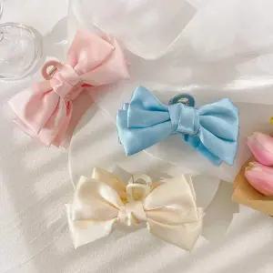 [오너클랜]WL 빅 리본 집게핀 올림머리 반묶음 헤어핀 블루