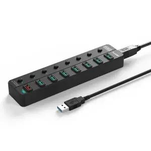 개별전원 퀵차지 USB허브 10기가 A타입 8포트 멀티