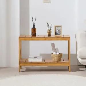 라움 고무나무원목 다용도 2단 800 수납선반장