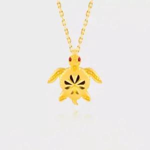 [베티블루] 995 999 24K 순금 클로버 거북이 여성 여자 11.25g 금 목걸이