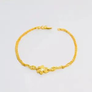 [베티블루] 995 999 24K 순금 하트 세잎 클로버 여성 여자 7.5g 금 팔찌