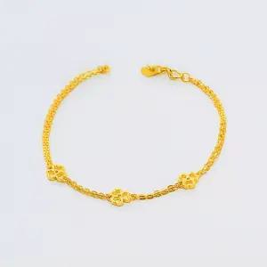 [베티블루] 995 999 24K 순금 세잎 클로버 여성 여자 7.5g 금 팔찌