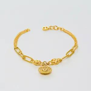 [베티블루] 995 999 24K 순금 클로버 펜던트 4 여성 여자 7.5g 금 팔찌