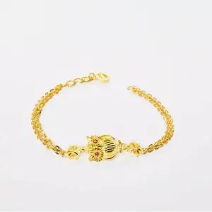 [베티블루] 995 999 24K 순금 하트 꽃 부엉이 여성 여자 3.75g 금 팔찌