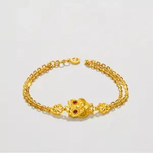 [베티블루] 995 999 24K 순금 하트 안경 꽃 부엉이 여성 여자 7.5g 금 팔찌