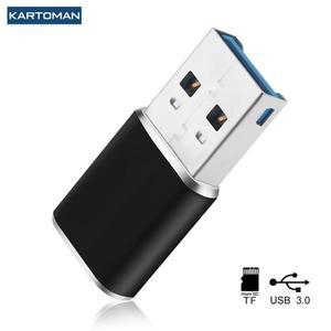 KARTOMAN 알루미늄 미니 usb 3.0 메모리 카드 리더 어댑터 TF 마이크로 SD pc 컴퓨터 노트북