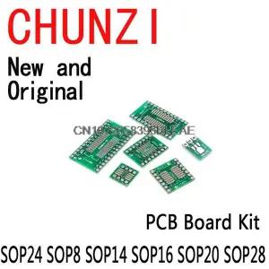 호환  30PCS PCB 보드 키트 SMD DIP 어댑터 변환기 플레이트 SOP 8 14 16 20 24 28 SOP24 SOP8 SOP14 SOP16