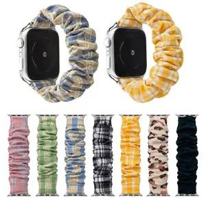 [유니미스]2개 세트 유니미스 애플워치 체크 곱창 스크런치 스트랩
