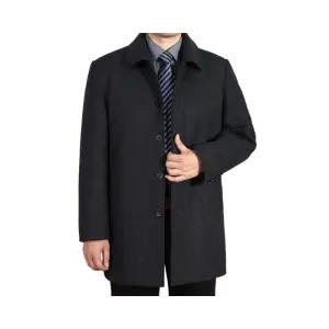 중년남성코트 정장 싱글 모직 빅사이즈 남자 두꺼운 겨울 남성