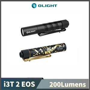 OLIGHT I3T 2 EOS 포켓 EDC 손전등 번들 350 루멘 충전식 테일 스위치 LED