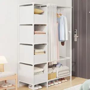 [라일리생활건강] Rly 오픈형 수납 옷장 조립식 선반 간이 작은방 행거