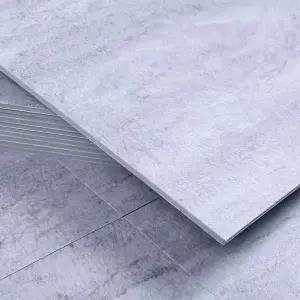 3T 점착식 데코타일 무광 트레버틴 그레이 AZTI6-15주방및보수 바닥 형타일 인테리어 베란다시공 사무공간