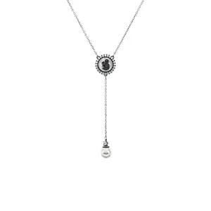 [스와로브스키] 5681403 Swan 스완 그레이 진주 Y 목걸이