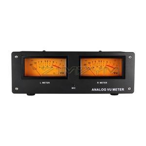 MIC-73 음성 제어 사각 VU 미터 헤드 레벨 완제품 알루미늄 합금 패널 LED 웜 백라이트 배선 불필요