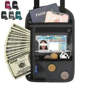 여권 카드 지갑 휴대용 목걸이 파우치 보호 커버 여행 소품 수납 케이스