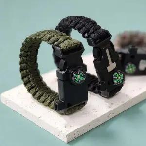 군인 생존 팔찌 등산 캠핑 재난 나침반 다기능