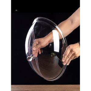 뚜껑이 있는 심플한 투명 플라스틱 원형 과일 접시, 음식 먼지 덮개, 간식, 진열 트레이, 가정용 제품