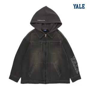 [롯데백화점]예일키즈 사이드 레터링 데님 후디집업 A5F020