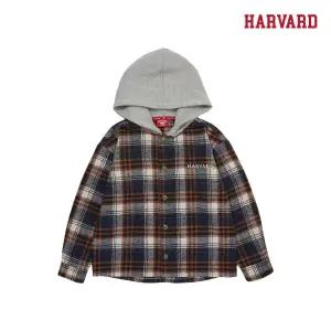 [롯데백화점]하버드 체크 후드 셔츠 B5F020
