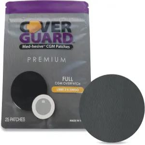 커버가드 CGM 오버패치 프리스타일 리브레 3 블랙 풀 커버 디자인 25-카운트 방수 미끄럼 방지 간편한 적용