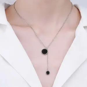 실버925목걸이 실버925 순은목걸이하모니블랙문N321