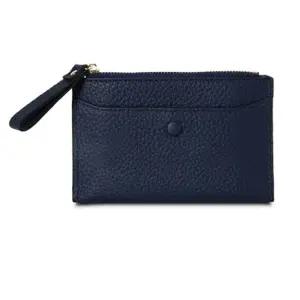 카드지갑 컬러 미니 가죽 지퍼 선물 심플 네이비 가죽카드지갑 심플가죽지갑