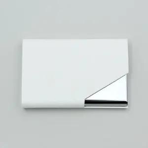 심플 명함 케이스 화이트 비즈니스 명함 지갑 명함케이스 고급명함지갑 가죽명함지갑