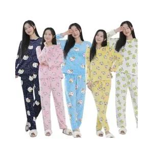 루미나D 여성 겨울 뉴 밍크 잠옷 세트 극세사 수면