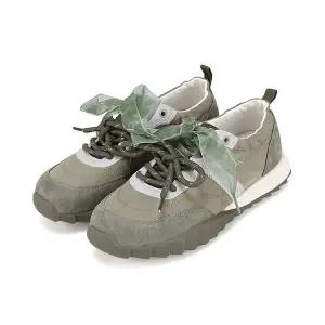 [BABARA][본사운영][26SS 신상] 바바라 패브릭 캐주얼 슈레이스 콤비 여성 스니커즈 3cm_BBJ171