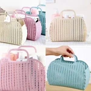 [큰손] 미니목욕바구니 가방 바스켓 네트백 장바구니 피크닉 수영 메쉬 여름 비치백 젤리백 써머백