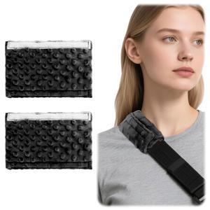 팔 슬링용 SHFGYG 2팩 편안한 스트랩 쿠션, 팔 팔꿈치 손목 부상 지지 스트랩 패딩 베개, 피부와 목을 보호하는 부드러운 슬링 패드, 플러시 도트 블랙