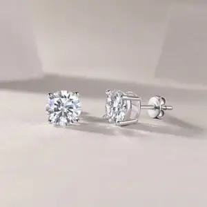 메종드쉬 모이사나이트 귀걸이 랩다이아 4프롱 BME017