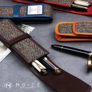 푸트로머스코 만년필케이스 2구 파우치 소가죽 휴대용 수납 보관함 22 NSA