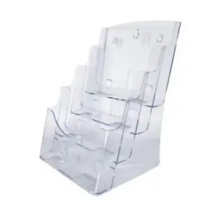 거치대 꽂이 4단 A4 진열 전단지 잡지 투명 WFJY0UX
