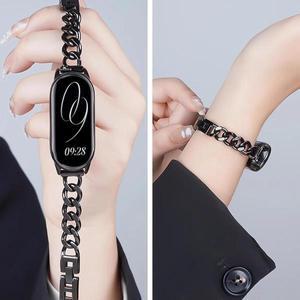 샤오미 미밴드 10 9 8용 새 스테인리스 스틸 슬림 스트랩, 미밴드 10 9 8 NFC 팔찌 시계줄 액세서리 교체용