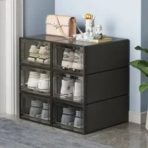 37.5CM 6칸 1 다용도 투명 신발 수납장A 보관함 37.5CM 수납장A 투명 다용도 6칸 1